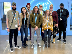 A group picture of some of the staff at the Bloomington Cookies Dispensary.