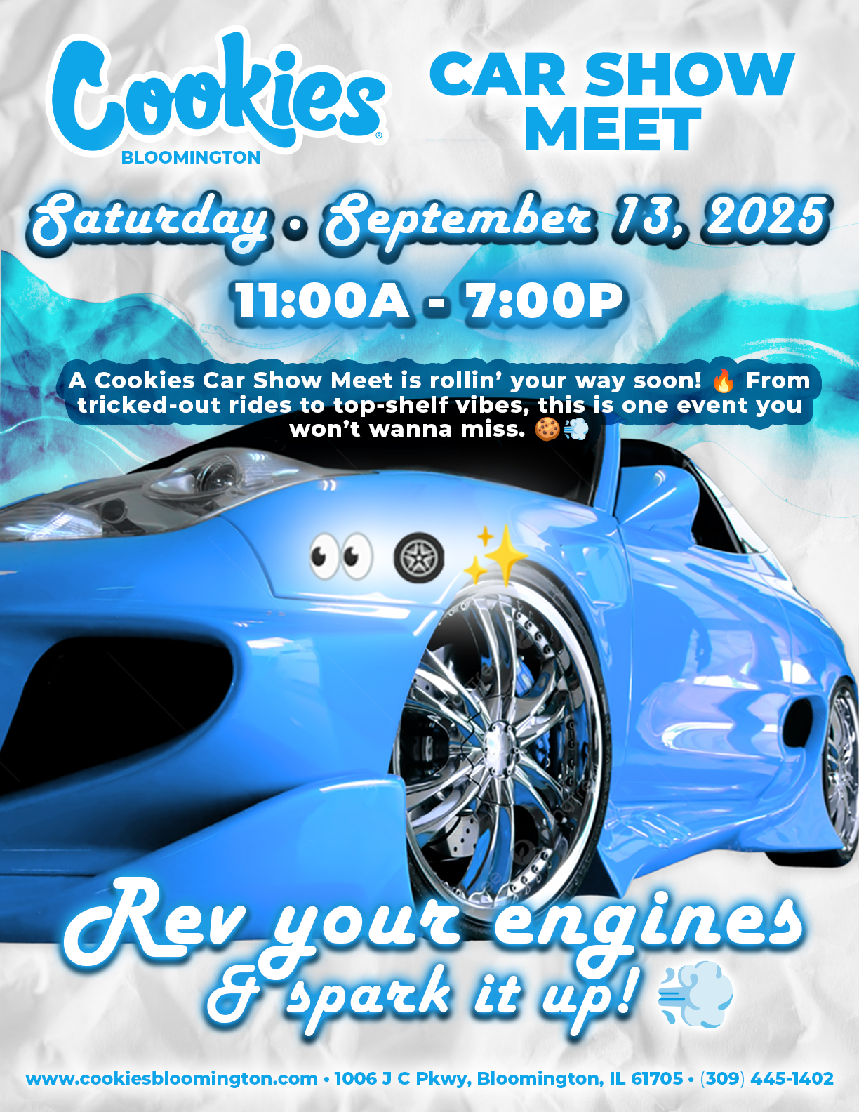 Cookies Bloomington Cannabis Dispensary CAR SHOW September 13, 2025 Pontoon Beach IL